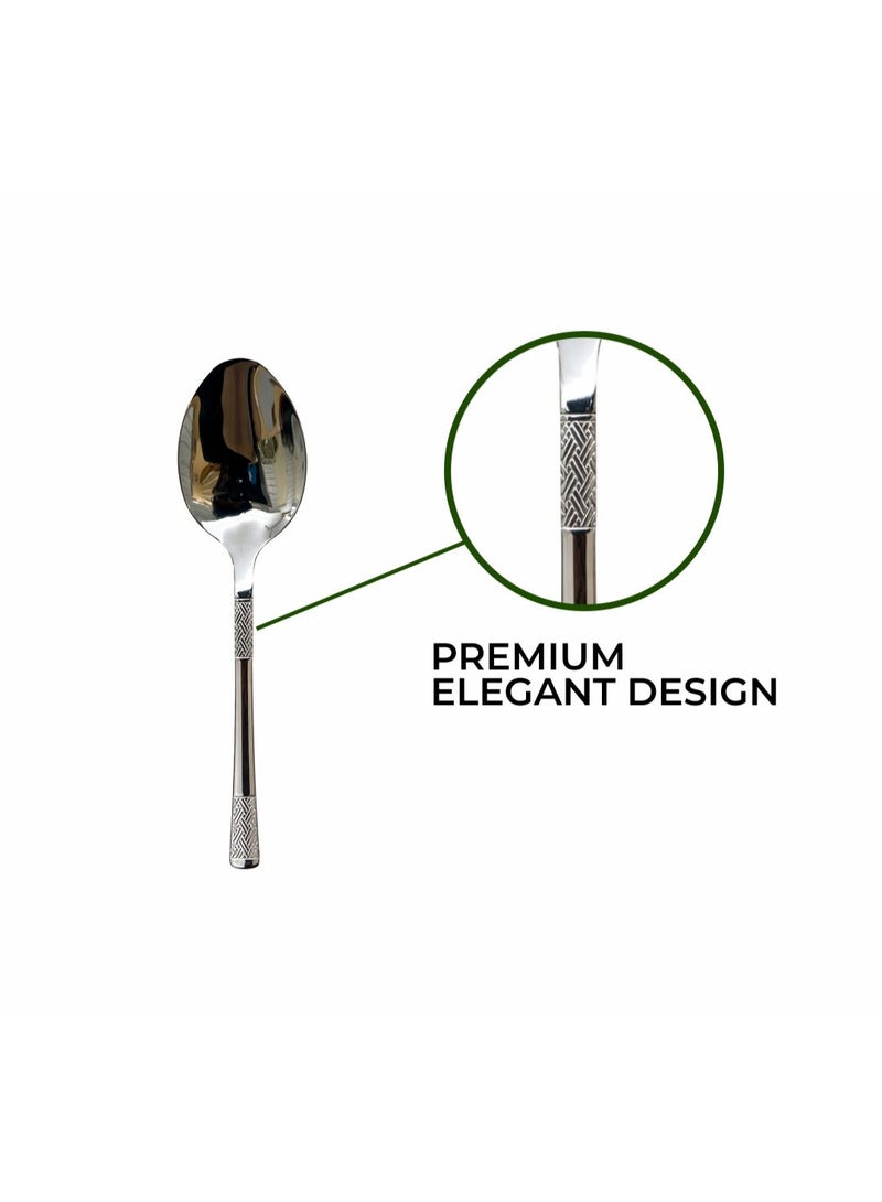 38-Piece Premium Stainless Steel Cutlery Set with Stand - Image 4